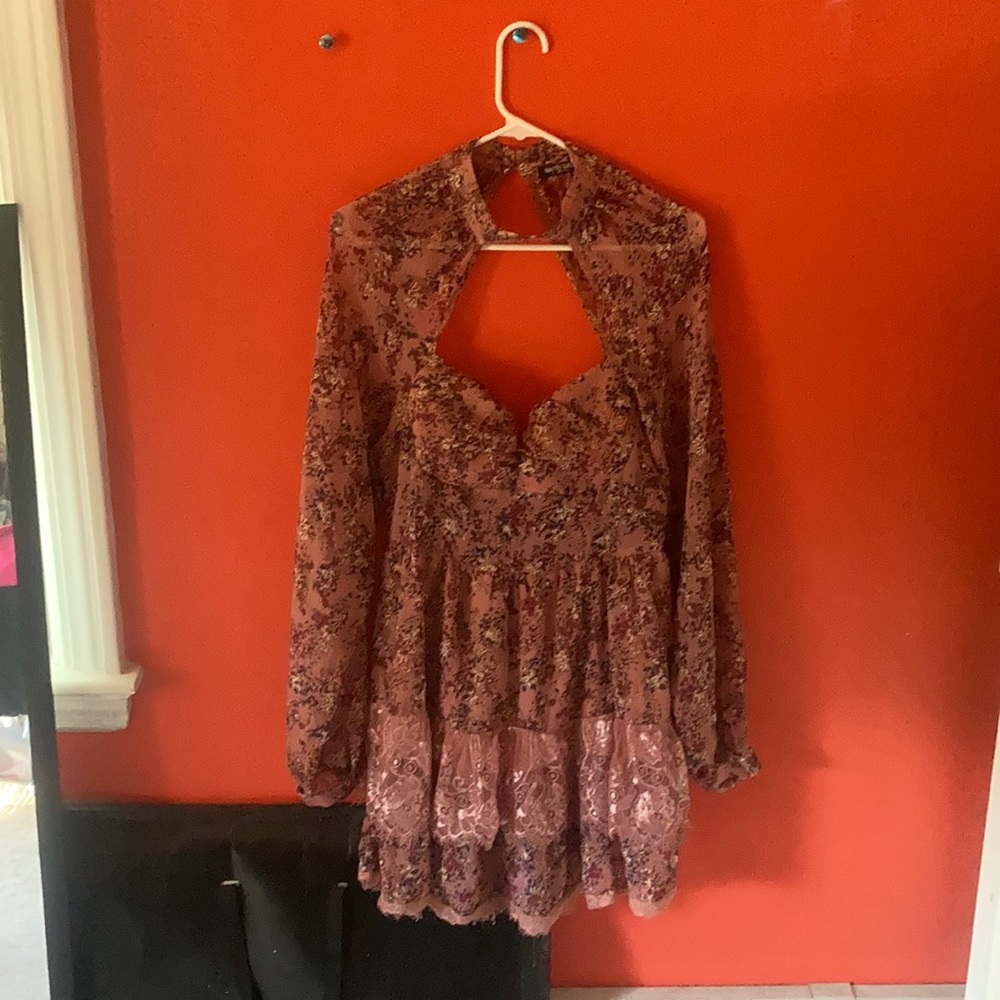 Boho floral print dress